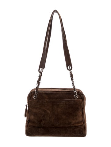 CC Suede Shoulder Bag