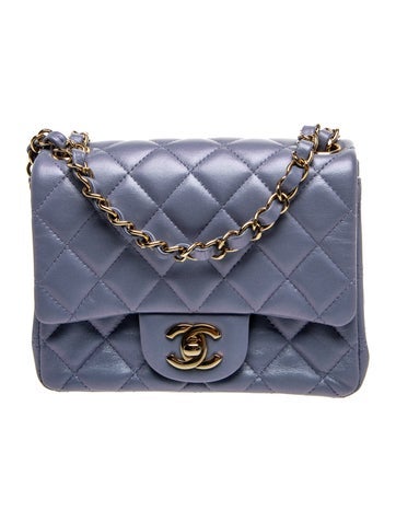 Iridescent Mini Square Classic Flap Bag