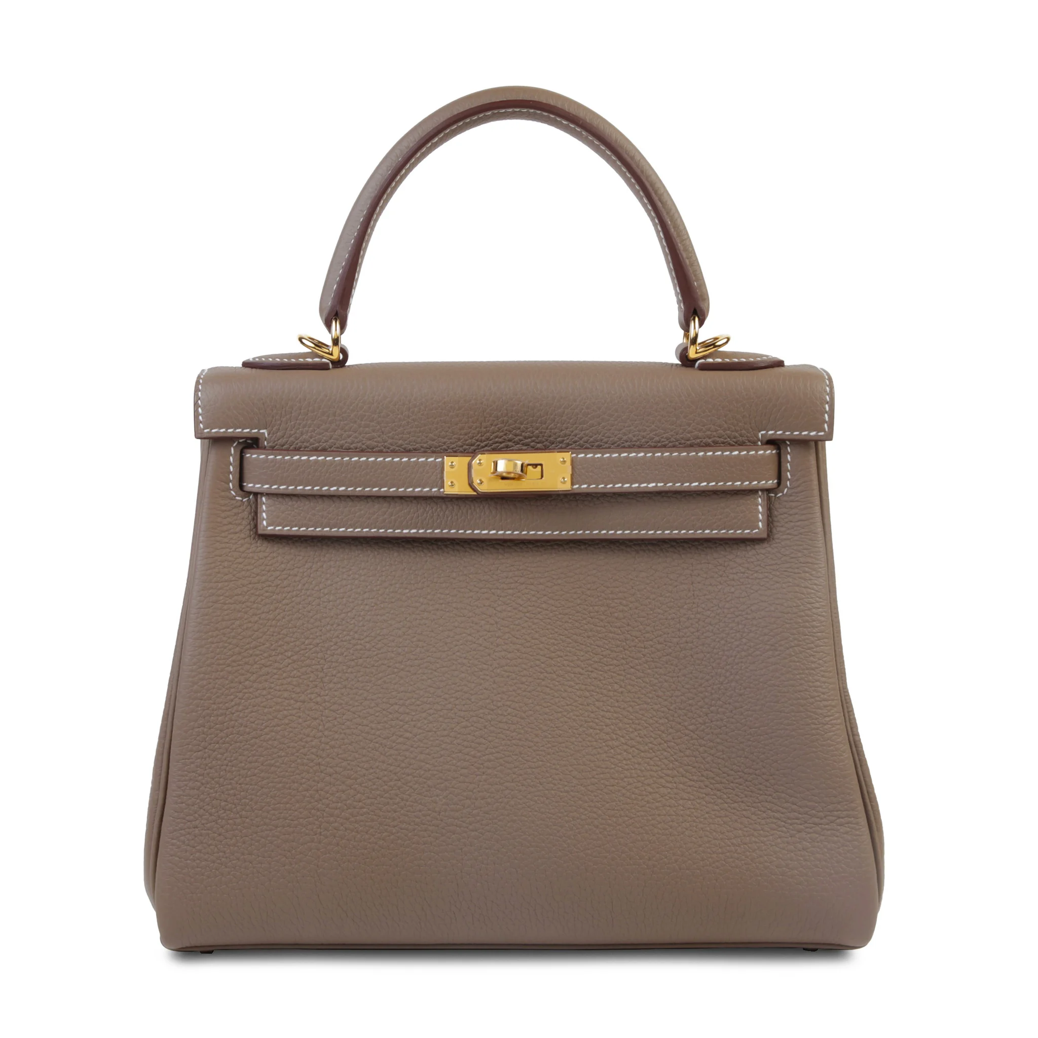 Brand New ( Rank N ) HERMÈS Kelly 25 Etoupe (18) Togo Gold hardware G (2026)