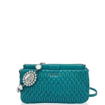 Vernis Patent Leather Shoulder Bag Green