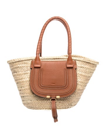 Raffia CHLOÉ Marcie Basket Medium