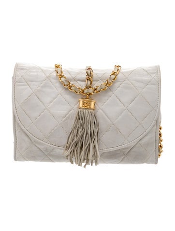CC Quilted Tassel Flap Bag