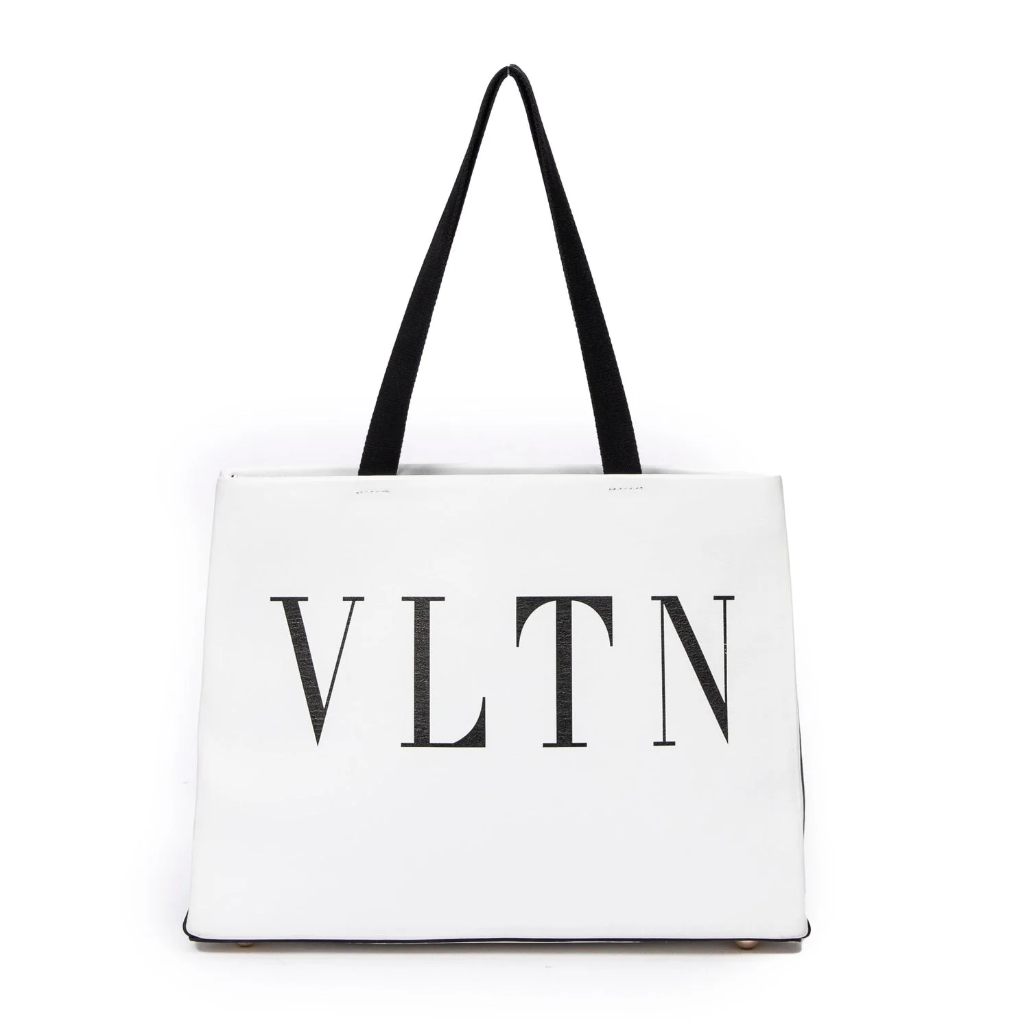 Valentino Leather Logo Shopping Tote