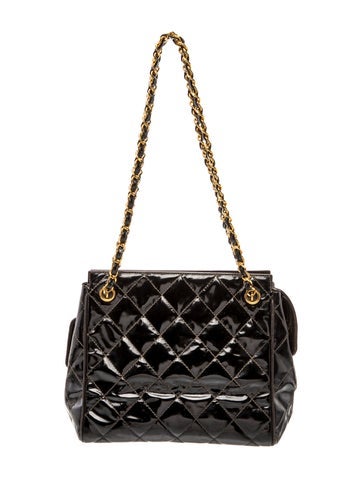 Patent Quilted Chain Bag