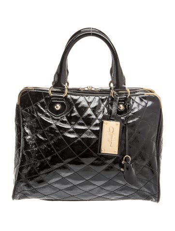 Patent Leather Top Handle Bag
