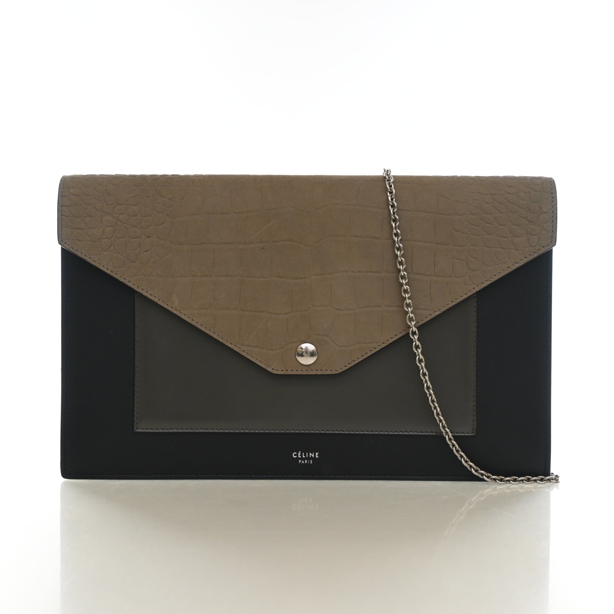 Celine Large Calfskin Pocket Envelope Wallet On Chain (WOC)