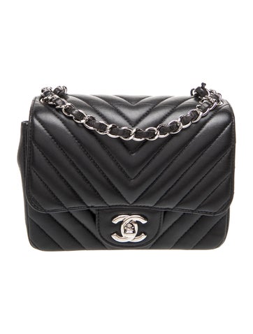 Chevron Mini Square Flap Bag