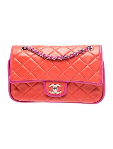 Medium Bicolor Soft Double Flap Bag
