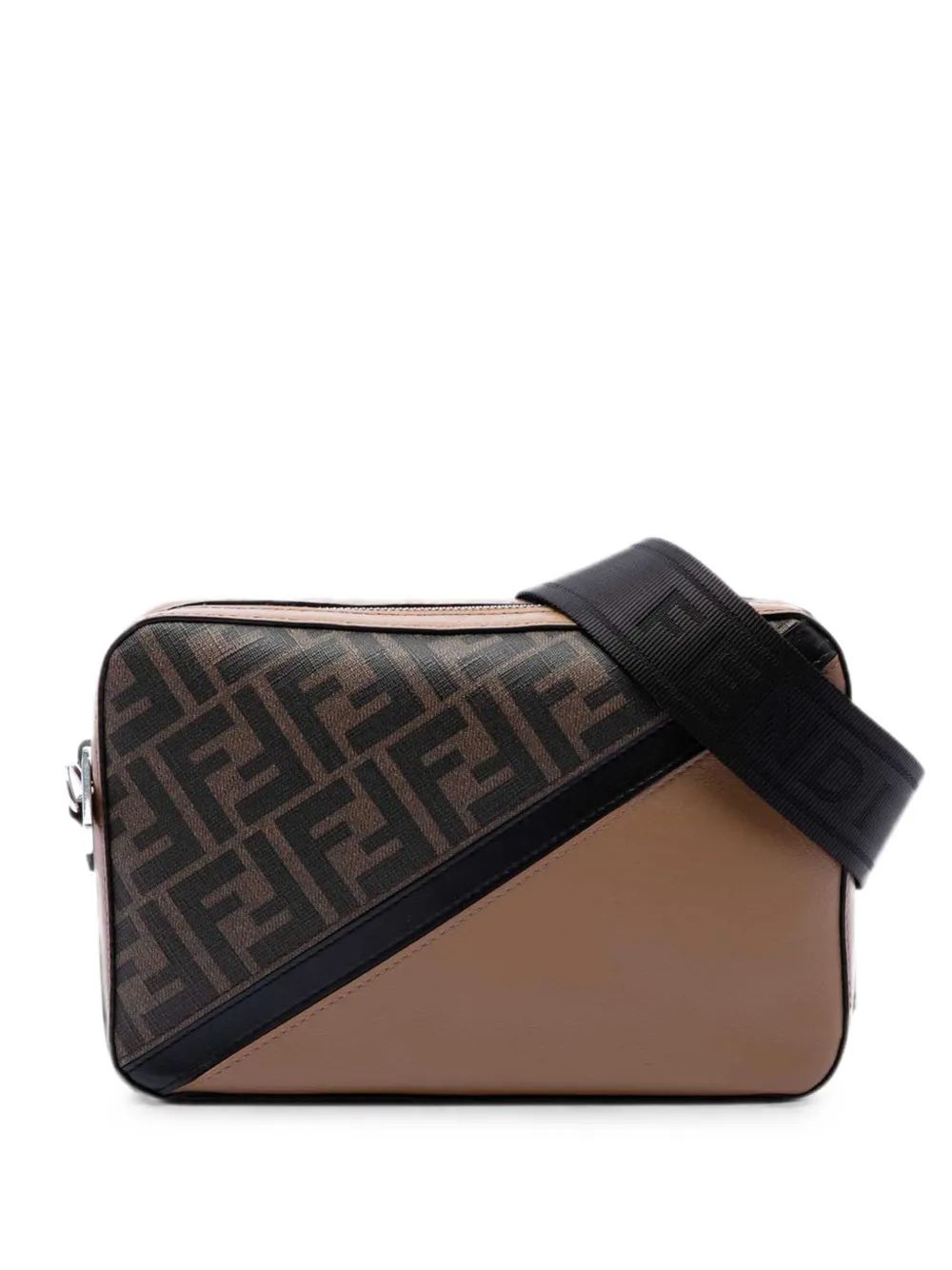 Fendi 2010-2026 Zucca Coated Canvas Diagonal Camera Bag crossbody bag