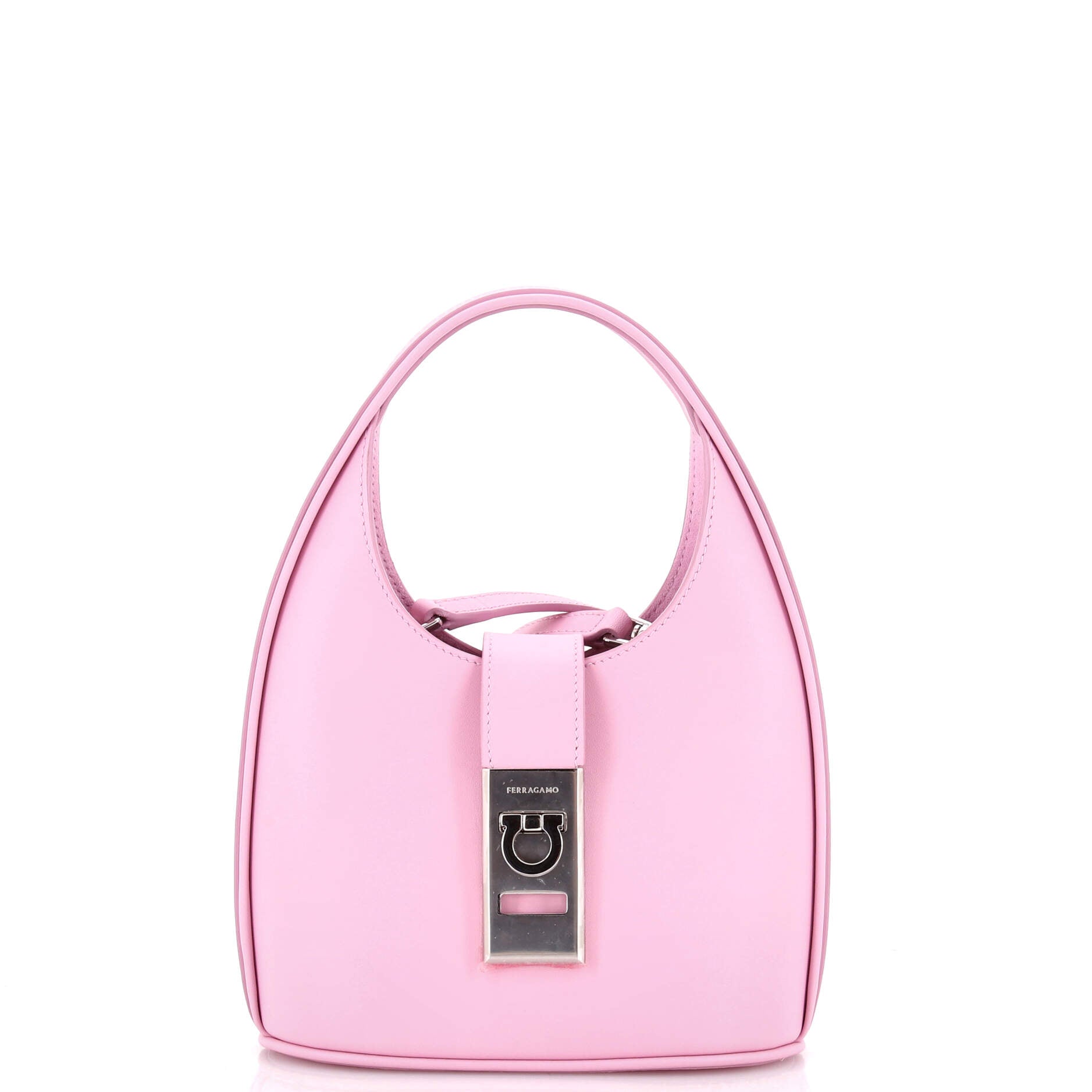 Ferragamo Gancini Buckle Hobo Leather Mini