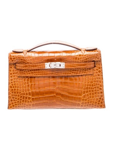Shiny Alligator Kelly Pochette