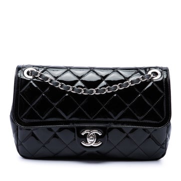 Small Quilted Patent Leather Coco Shine Flap