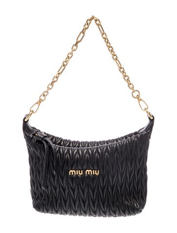 Leather Matelassé leather handbag