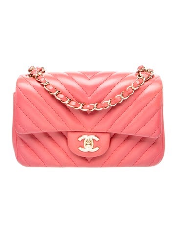 Classic Chevron Rectangular Mini Flap Bag