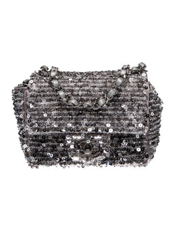 Classic Sequin Mini Square Flap Bag
