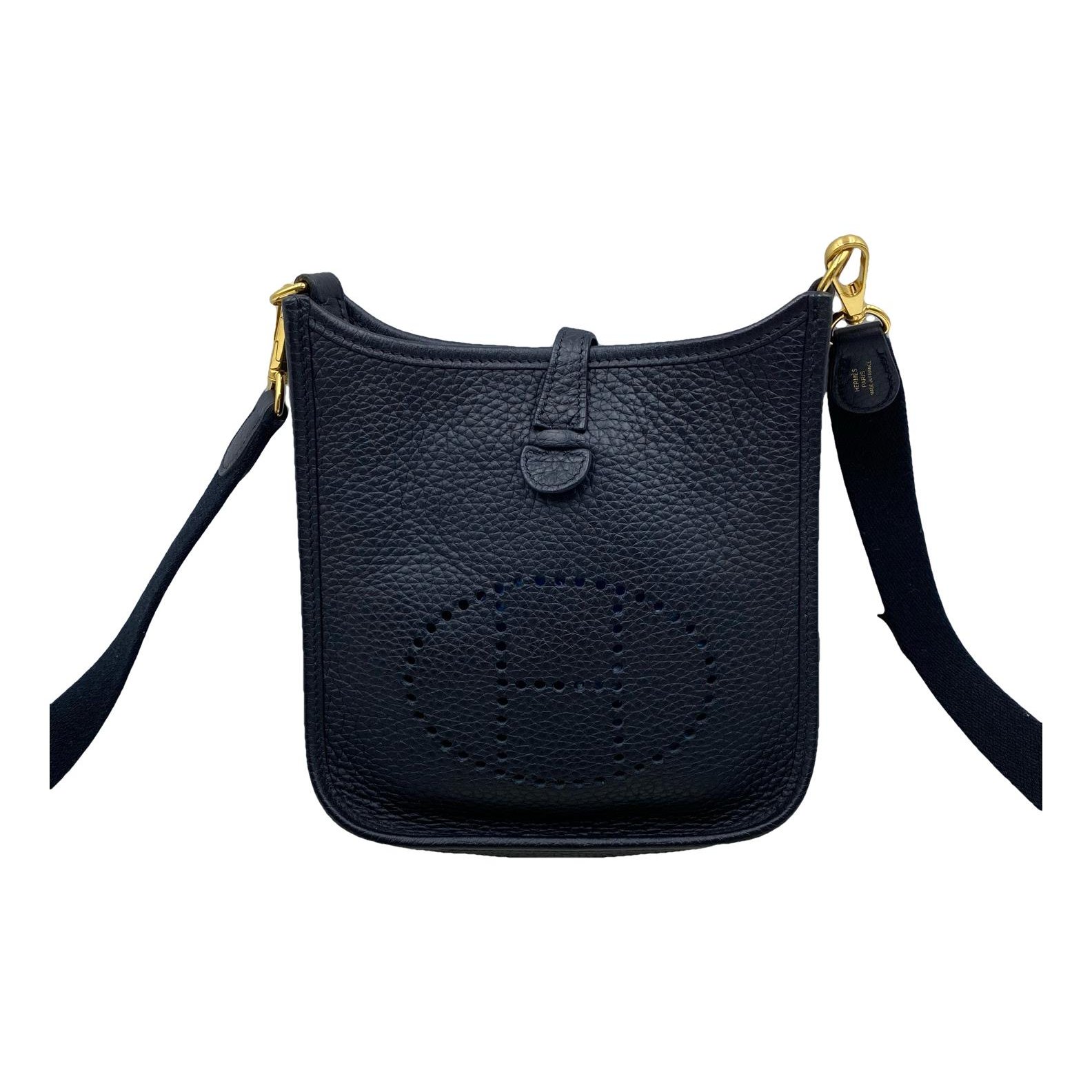 Hermes Mini Evelyne leather handbag