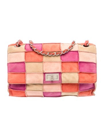 Suede Patchwork Reissue Flap Bag