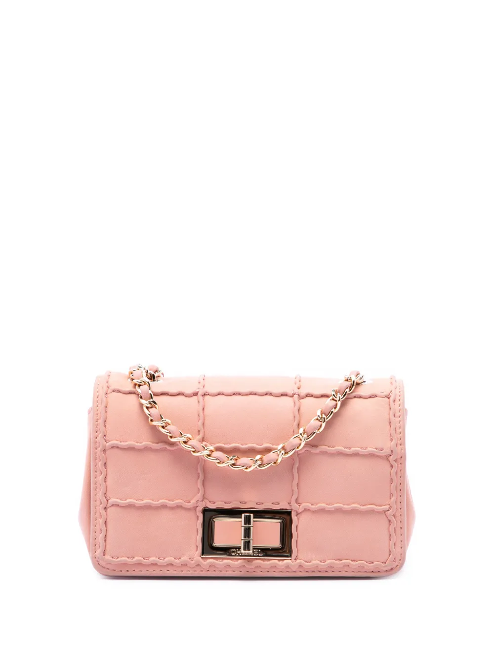 Chanel 2016-2017 Mini Stitched Chocolate Bar Iridescent Lambskin Reissue 2.55 Flap crossbody bag