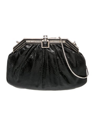 Embossed Leather Evening Bag