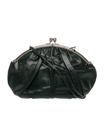 Embossed Leather Evening Bag