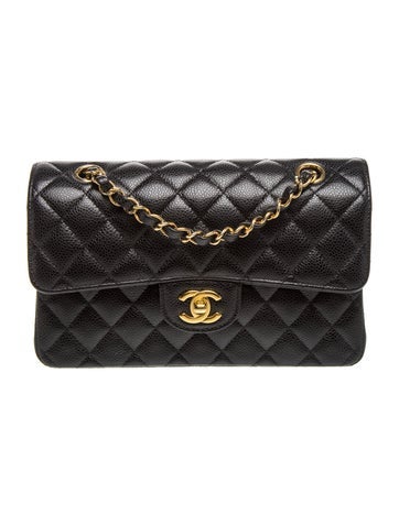 Quilted Caviar Classic Small Double Flap Bag