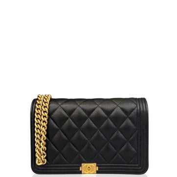 Calfskin Boy Wallet On Chain Mini