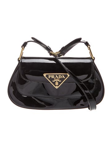 Enameled Metal Triangle Spazzolato Leather Enameled Metal Triangle Crossbody Bag