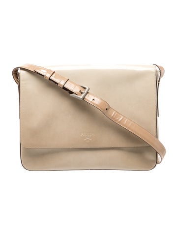 Spazzolato Leather Crossbody Bag Vintage