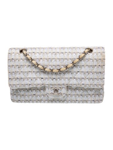 Classic Medium Tweed Double Flap Bag