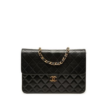 Medium CC Quilted Lambskin Single Flap