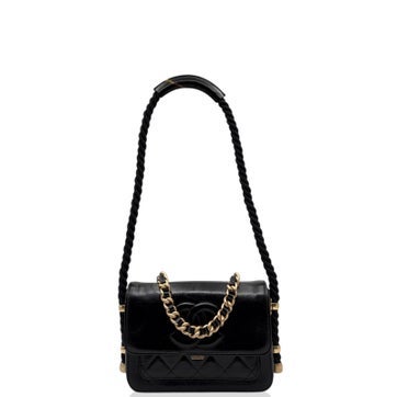 Calfskin CC En Vogue Rope Flap Bag Medium