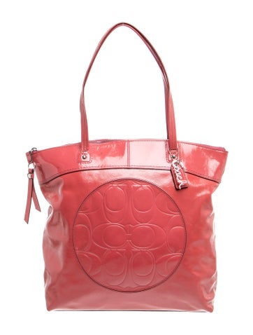Leather Laura Patent Leather Tote Large