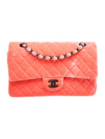 Medium Velvet Classic Double Flap Bag