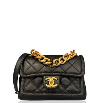 Goat Leather Link Flap Bag