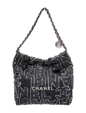 2024 Small Denim Patchwork 22 Hobo w/Tags