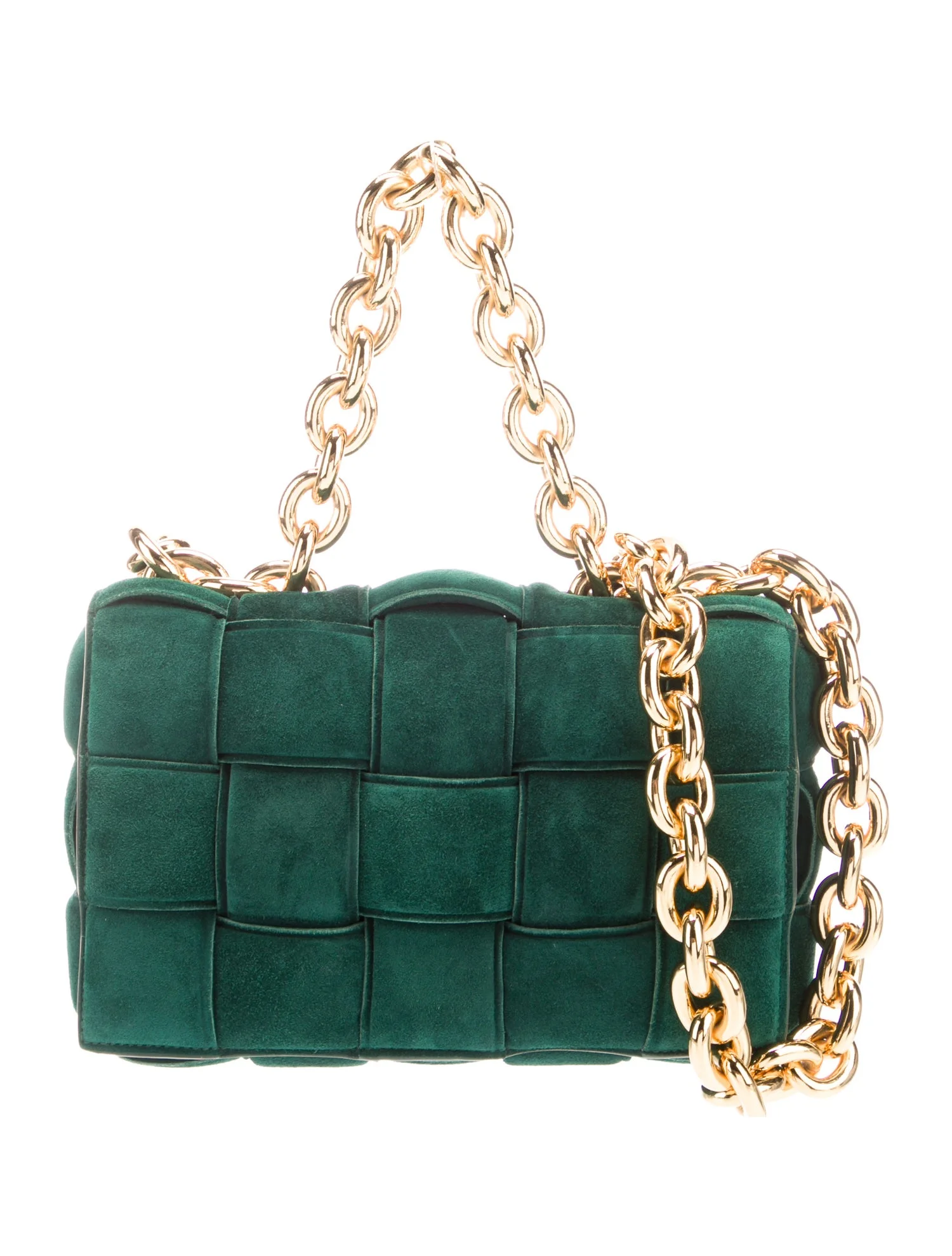 Bottega Veneta Suede Padded Chain Cassette Bag