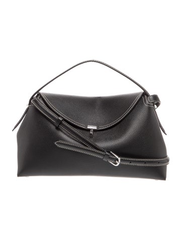 Leather T-Lock Top Handle Bag