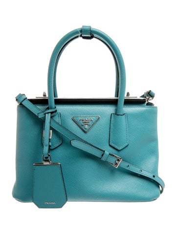 Saffiano Cuir Leather Twin Lock Small