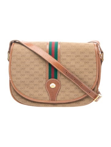 Micro GG Monogram Saddle Flap Crossbody Bag Medium Vintage