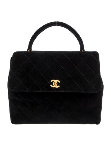 Velvet Kelly Top Handle Bag