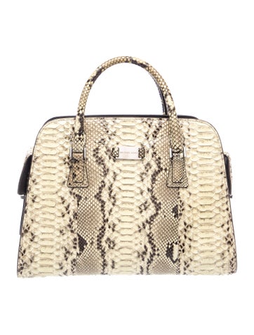 Snakeskin Top Handle Bag