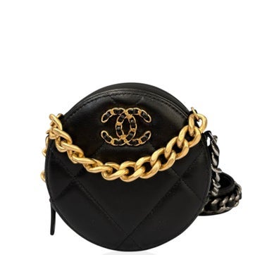 Goat Leather Round Clutch 19