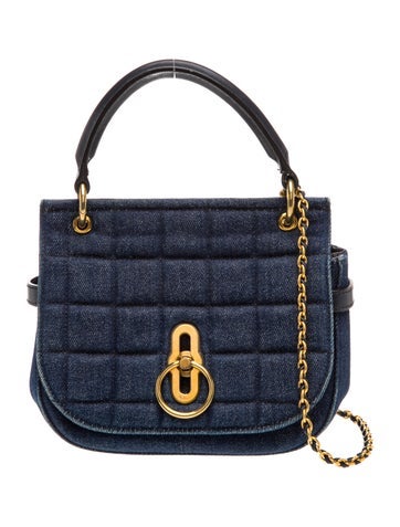 Denim Top Handle Bag