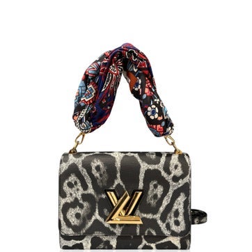 Taurillon Leather Wild Animal Print Scarf Handle Twist MM