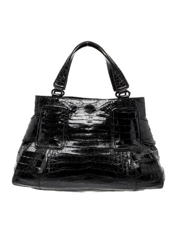 Crocodile Top Handle Bag