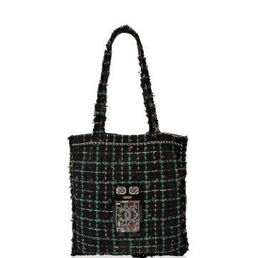 Tweed Robot Shopping Tote