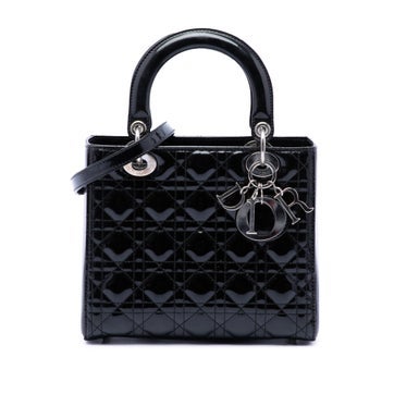 Medium Patent Cannage Lady Dior