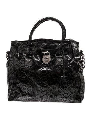Embossed Leather Top Handle Bag