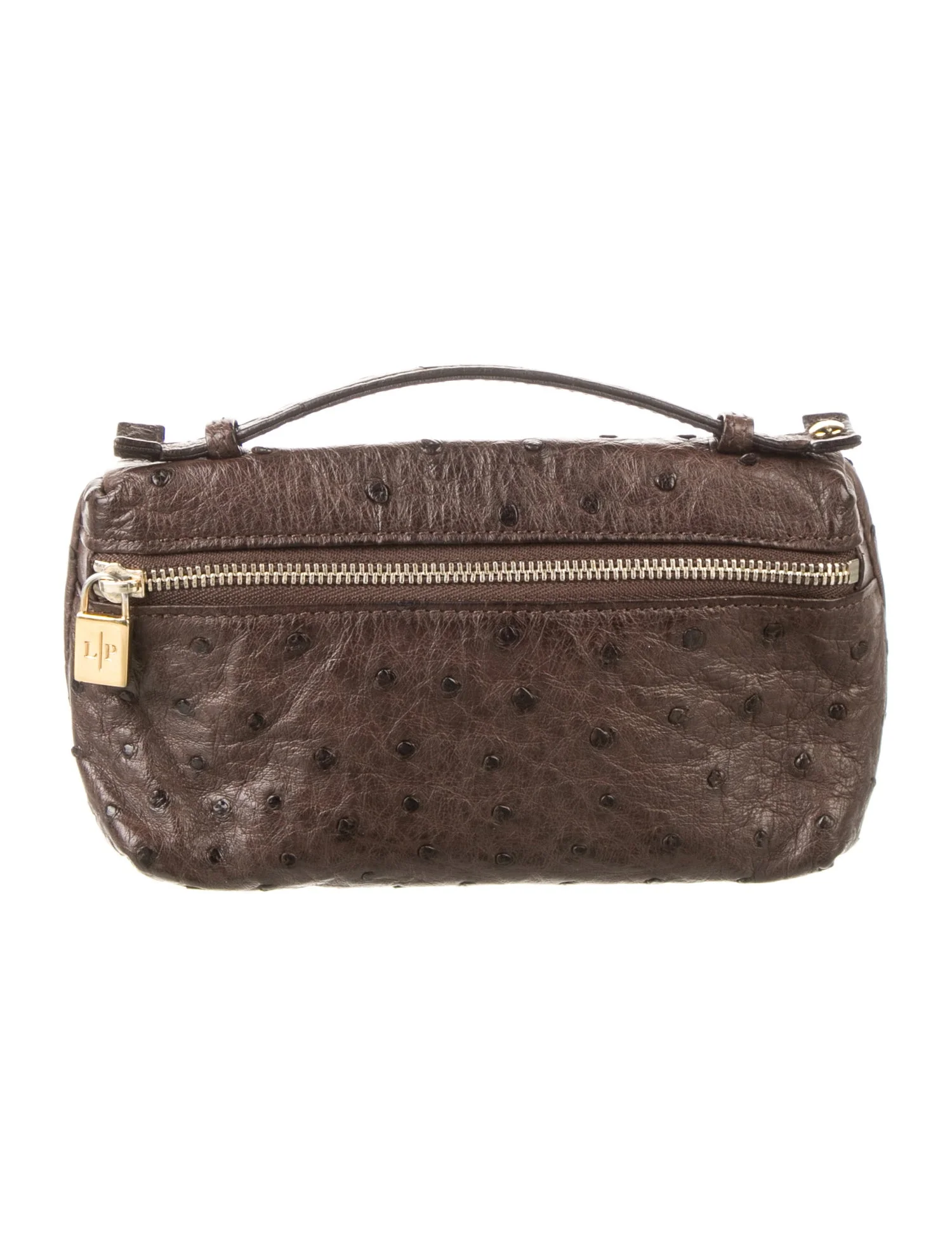 Loro Piana Ostrich Top Handle Bag Vintage