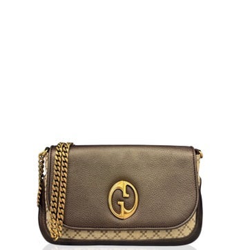 Calfskin Flap Bag Brown